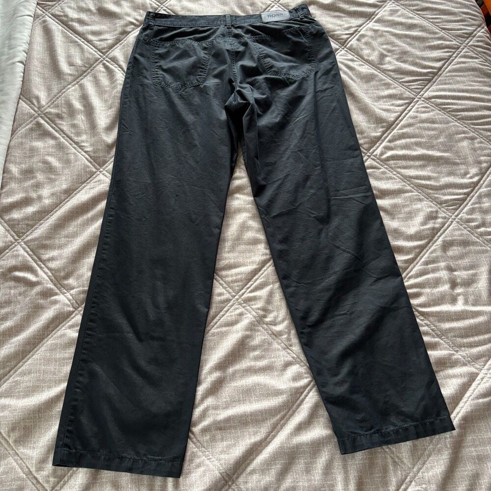 Hugo Boss: Yukon Black Cotton Blend Casual Pants Trousers Men’s Size 36x34